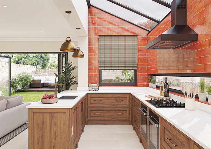 Macrae, Brown Tartan - Motorised Roman Blind - Image 8